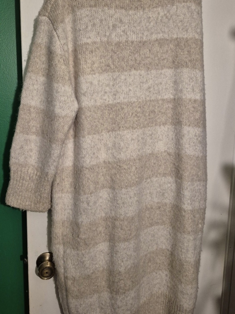 Topshop Neutral Striped Maxi Cardigan - Picture 4 of 4
